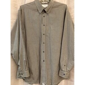 RGM Chairman's Collection Men's XXL Gingham Button Down Shirt Long Sleeve Cotton